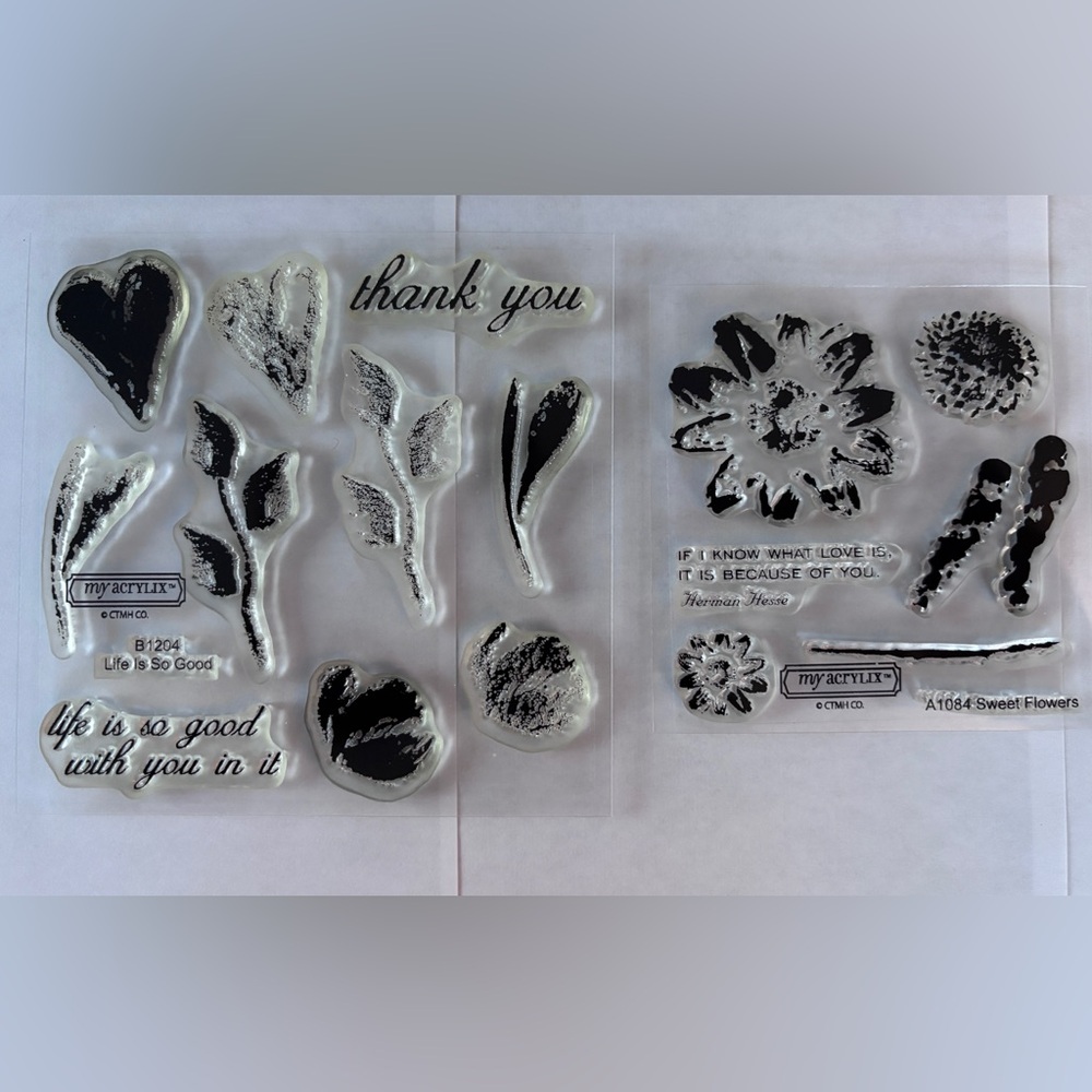Close To My Heart Stamp Set Lot of 2 “Life is So Good” and “Sweet Flowers” NEW